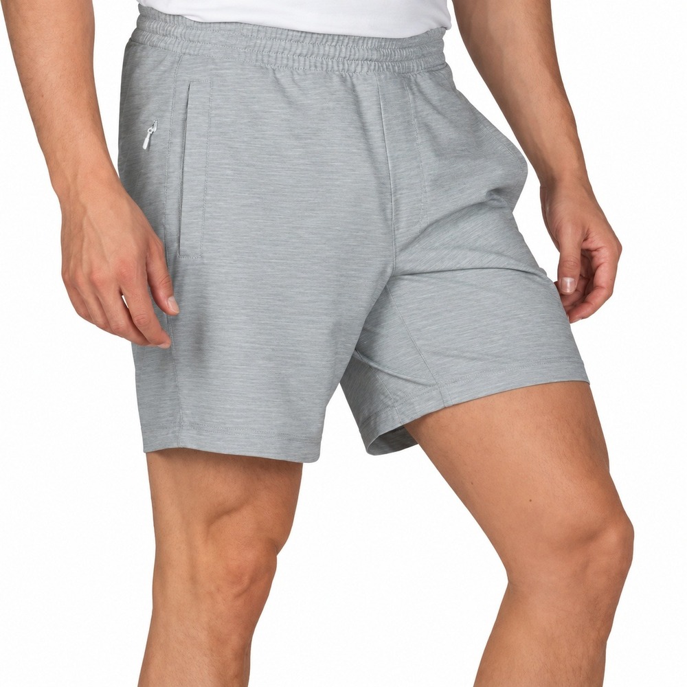 Birddogs Classic Gym Shorts Grey Heather Athletic Lined Drawstring Size Medium